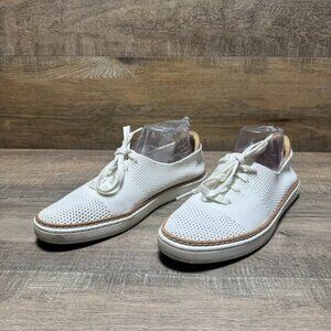 Ugg Pinkett Lace Up Hyper Weave White Textile Casual Sneakers Women's Size 8.5